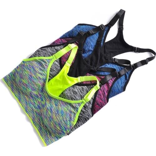 2020 Sports Bra Women New Push Up Fitness Sexy Yoga Bra Tops Female Gym Running Training Bra Tank Tops Plus Size Sports Vest Bra