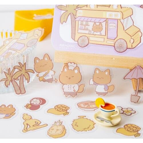 30pcs/Kawaii Panda Rabbit Dog Animal Restaurant Decoration Sticker DIY Diary Photo Scrapbook Korean Stationery Sticker Aesthetic