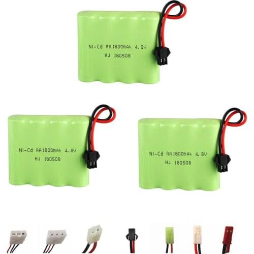 4.8v 1800mah NICD Battery For Rc toys Cars Tanks Robots Boats Guns AA 4.8v 1800mah Batteries Pack For Rc Boat 3PCS For Rc Boats