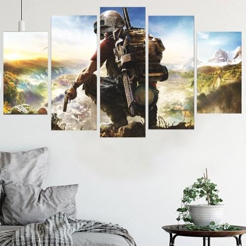 5 Pieces Wall Art Canvas Painting Game Character Poster Modern Living Room Wall Painting For Decoration Home Modular Pictures