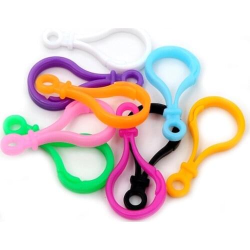 50/100pcs Plastic Colorful Lamp Shape Buckle Snap Hook Lobster Clasp DIY Needlework Luggage Sewing Handmade Wholesale