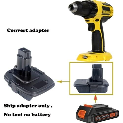 Power tool battery adapter for Black decker 18V battery convert for dewalt DCA1820 18V old nicad tooluse