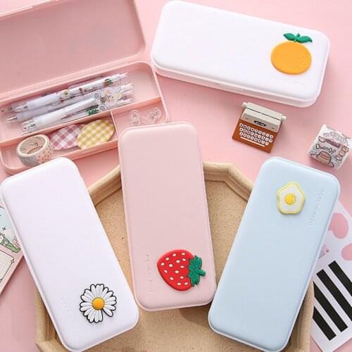 Kawaii Pencil Case For Girls Boys Gifts Girls Heart Multi-functional Pencil Box Korean Pencilcase Students School Stationery