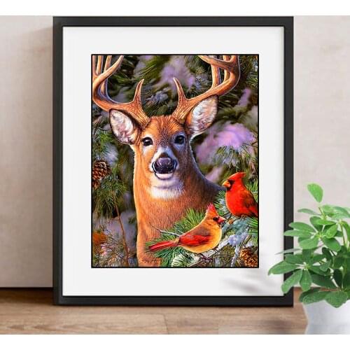 Diamond Embroidery Animals Diamond Painting Full Square New Arrival Fawn Pictures Of Rhinestones Diamond Mosaic Sale