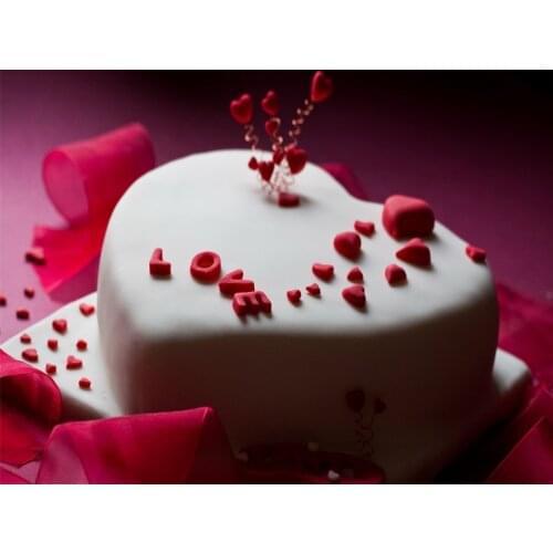 Diamond Painting Heart-Shaped Cake Still Life Square Diamond Round Diamond Decoration Customizable Wall Art Decoration Frameless