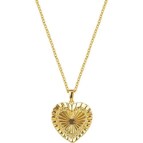 CANNER Fashion Ins Heart Shape Real 925 Sterling Silver Necklace For Women Jewelry Charming Pendant Chain 18K Bijoux Collar