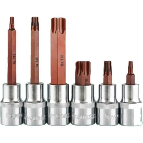 One Pcs S2 Alloy 1/2" Torx Socket Screwdriver Bits T15 T20 T25 T27 T30 T40 T45 T47 T50 T55 T60 T70 Impact Socket Bit Hand Tools