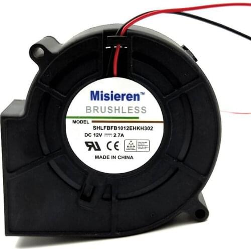 For delta 9733 turbo centrifugal fan blower BFB1012VH 12V 2.7A wind capacity 97*97*33mm blower centrifugal fan cooling fan