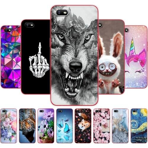 For OPPO A1K Case 6.1" Soft Silicon TPU Back For Oppo A1K CPH1923 Phone Cover Animal Floral Cartoon Marble Bumper Bags