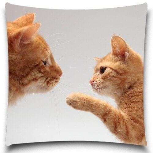 Cute Real Cat pillow case,decorative Pillow Covers and Washable Waist Cushion cover