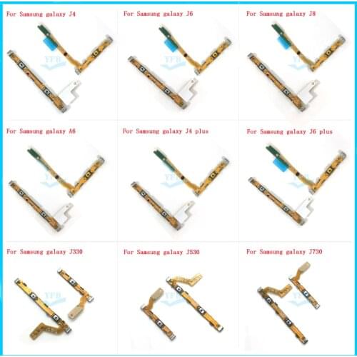 10pcs Power on off Volume Up Down Button Flex Cable For Samsung Galaxy J4 J6 J8 A6 plus 2018 J330 J530 J730 2017 J3 J5 J7 Pro