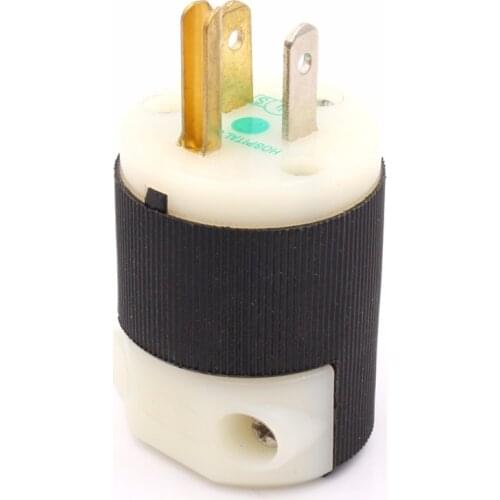 HBL8215C US male Brass AC Power Plug Hospital Grade HIFI