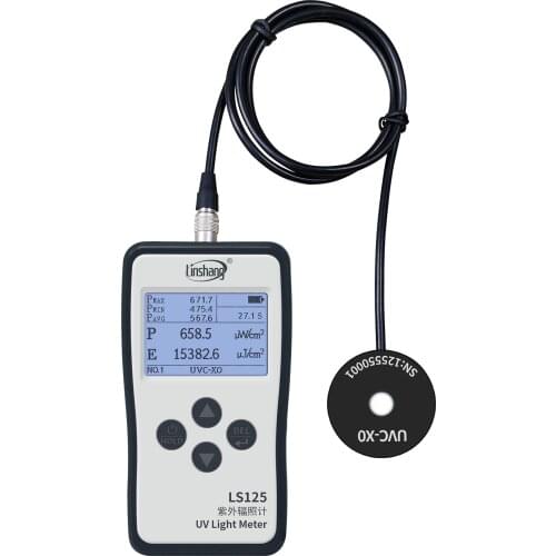 Linshang UV light meter for Ultraviolet radiation intensity and energy dose measurement for UV-C germicidal lamp and UVC LED