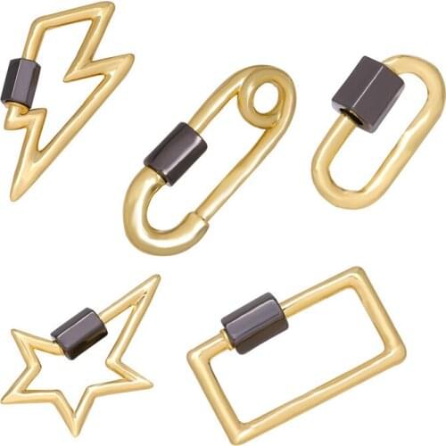 Exquisite Various shapes Design Spiral Clasps Pendants Necklaces Hand Made Making High Grade Copper Jewelry Accessories