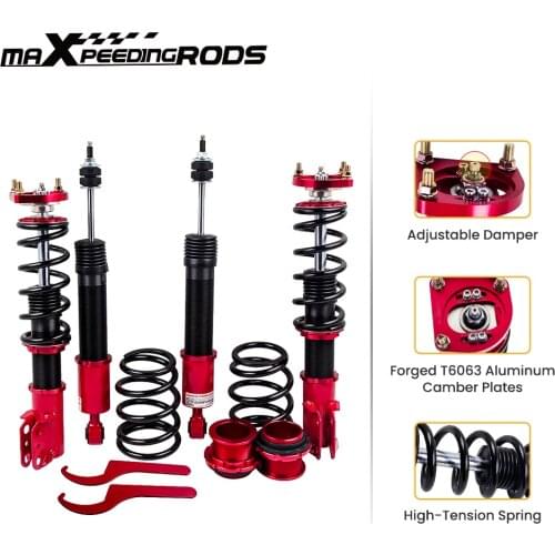 4pcs Coilover Suspension Kit for Ford Mustang 4th Shock Absorber Struts red Adjustable Damper 94-04