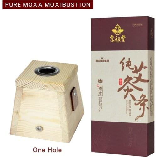 Single hole moxibustion box, pure moxa stick, three, five, seven, ten years moxibustion combination, moxibustion health care