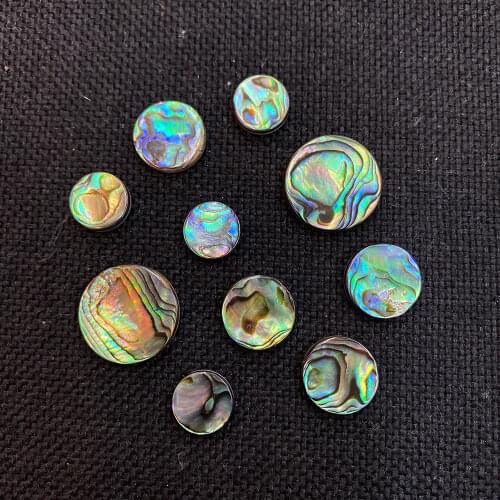 5 Pcs/pack of Natural Abalone Shell Oval Loosely Spaced Round Beads DIY Making Earrings Bracelet Ring Face 10/12/15/20 Mm Size