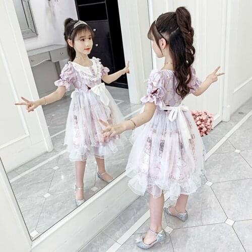 Girls skirt summer dress 2021 dress Lolita Korean version of the big child Lolita childrens skirt girl dress