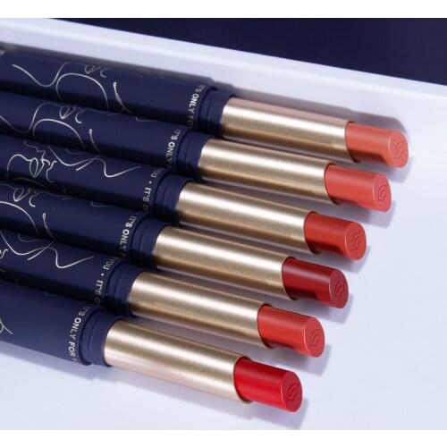 Cigarette Tube Matte Lipstick Matte Velvet Thin Tube Lipstick Waterproof Womens Liquid Lipstick Velvet Matte Long Lasting TSLM1