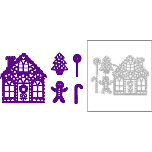 2020 New Christmas Tree Metal Cutting Dies Gingerbread and Building House Die Scrapbooking For Crafts Card Making no Stamps Sets