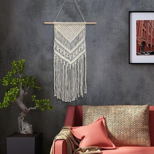 Fashion Hand-woven Curtain Tapestry Nordic Style Home Accessories Wall Tapestry Simple Bohemian Living Room Decoration