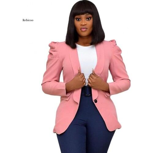 Fashion Women Suits Autumn Plus Size 3XL Office Work Wears Slim Black White Houndstooth Blazer And Cardigans Ladies Jackets