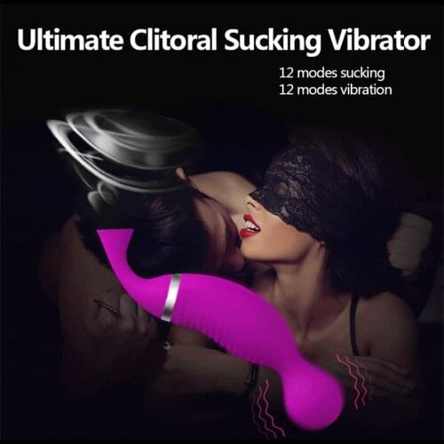 Powerful Clitoris Sucker Stimulator Magic Wand Silicone Waterproof Clit Sucking G Spot Vibrator Dildo Adult Sex Toys for Woman