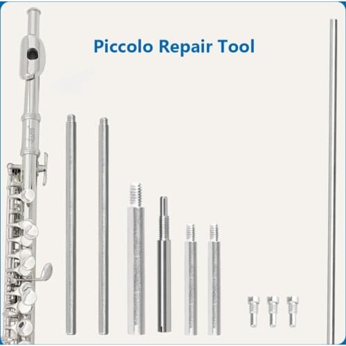 10Pcs Piccolo Repair Parts Set Steel Shaft Screw Repair Tools Woodwind Instrument Repair Maintenance Kit Short Flute Accessories