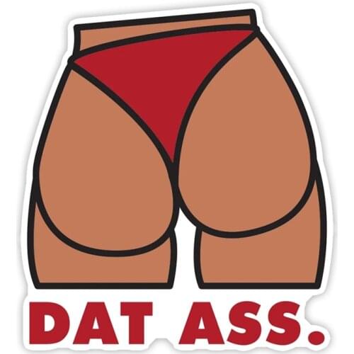 S50823# 13CM/17CM Personality PVC Decal For DAT ASS Waterproof Car Sticker on Motorcycle Laptop Decorative Accessories