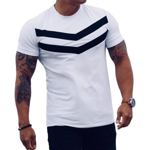 2021 NEW Men Training Running t shirt Slim shirts male Tops black white light blue gyms short sleeve Sports T-shirt men clothing
