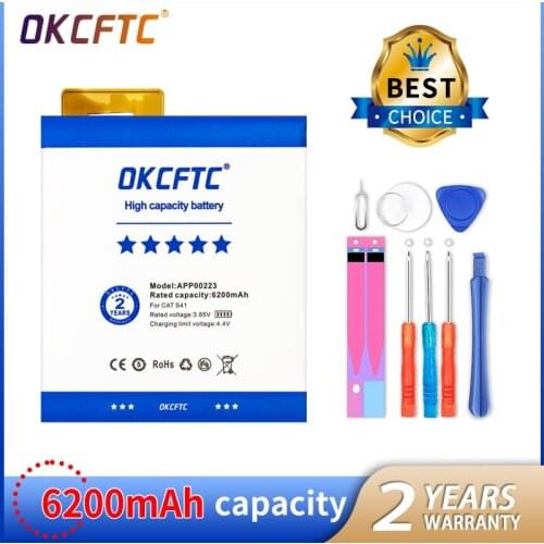 OKCFTC 6200mAh Battery Replacement for CAT S41 APP00223 Batteries Bateria