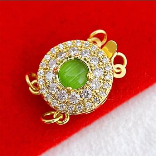 Wholesale DIY Natural Stones Beads Jewelry Making Accessories Silver/Gold/Rose Gold Metal Connector Clasps Findings