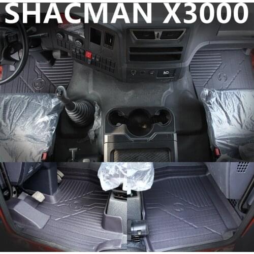 Rubber Mats for Heavy Truck SHACMAN X3000 Wood Grain Leather Foot Pad Flushable