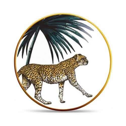 Majida Service Plate 6 Pieces 25 Cm Cheetah