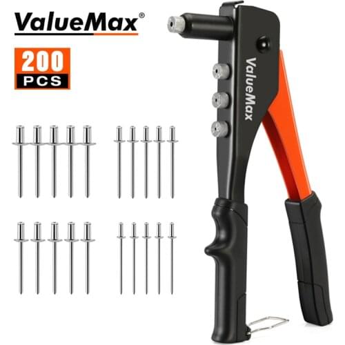 Workpro 4 IN 1 Riveter Gun Hand Riveter Heavy Duty Staple Gun Nail Staple Gun for Wood