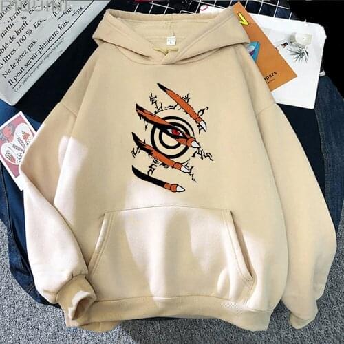 Japanese Anime Fashion Hoodies Kurama Ninjutsu Hoodies 2021 New Women Men Hip Hop Clothes Funny Cartoon Casual Female Sweatshirt