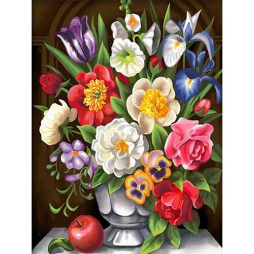 Yumeart DIY Diamond Painting by Number Full Square Flower 5D Embroidery Display Picture Of Rhinestones Floral Handmade Gift Item