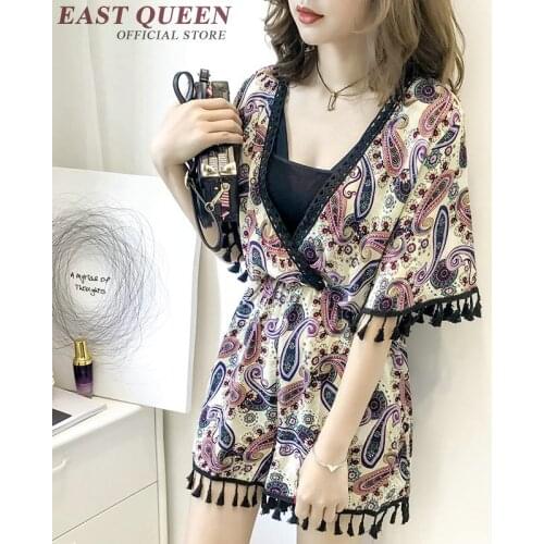 Summer jumpsuit 2018 new arrival jumpsuit women shorts chiffon rompers womens jumpsuit tassel fringe beach overalls NN0745 YQ