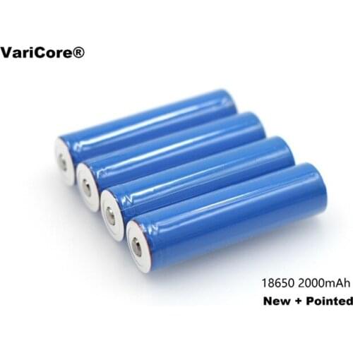 4 pcs. New 18650 Rechargeable Battery 3.7V 2000 mAh+sharp Li-ion Battery Charged Flashlight for Mobile Device / Power Source