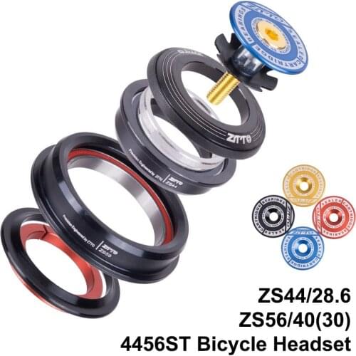 4456ST Bicycle Internal Headset 45 degree ZS44 ZS56 MTB Threadless Sealed Bearing 44mm 56mm Tapered Straight Fork Steerer