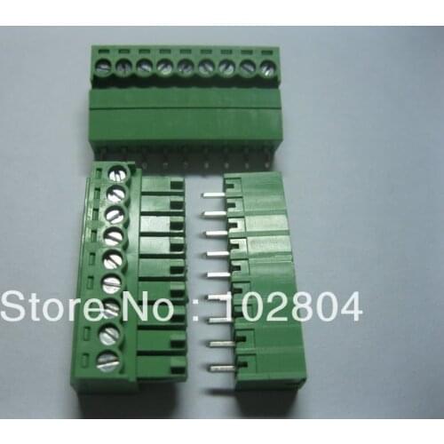 50 Pcs Per Lot 3.81mm 9 way/pin Screw Terminal Block Connector Green Pluggable Type 15EDCK-15EDCV-3.81 HOT Sale HIGH Quality