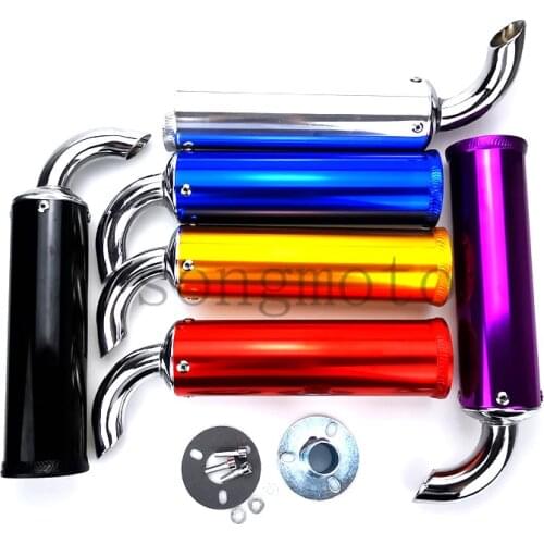 6 Color Universal metal 60X200MM Motorcycle Racing Exhaust Muffler Silence Silencer 2 Stroke Motorcycle Exhaust Pipe Muffler