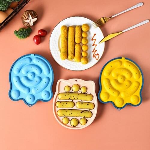 6 Grids Silicone DIY Sausage Maker Kitchen Ham Handmade Hot Dog Making Mould Household Sausages Cake Baking Accessories