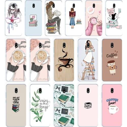 88AA Book Girl Heart Coffee gift Soft Silicone Tpu Cover phone Case for Xiaomi Redmi 8 8A Note 8T 8t Pro