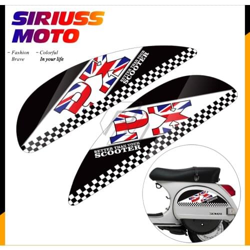 Motorcycle Side Panel Stickers Case for Vespa PX T5 Scooter-5