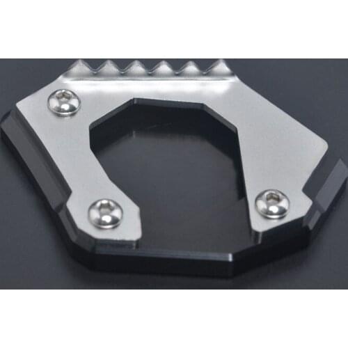 Black Motorcycle Side Kickstand Stand Extension Support Plate For BMW F700GS 2013-2017
