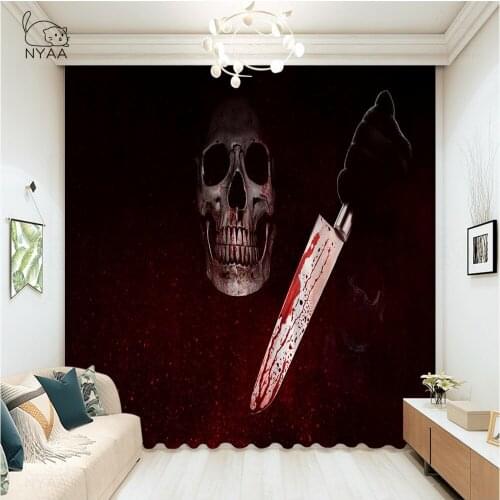 Art Design Sugar Skull Decorative Curtain Modern Window Curtains On The Balcony Window Blackout Office Curtains Micro Shading