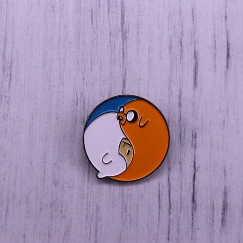 Finn & Jake in a yin and yang style Pin