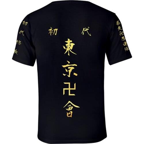 Japan Anime Tokyo Revengers 3d T-shirt Costume Cosplay Men Women T Shirts Tops O-neck Short Sleeve Unisex T-shirts Tee Shirt 4XL