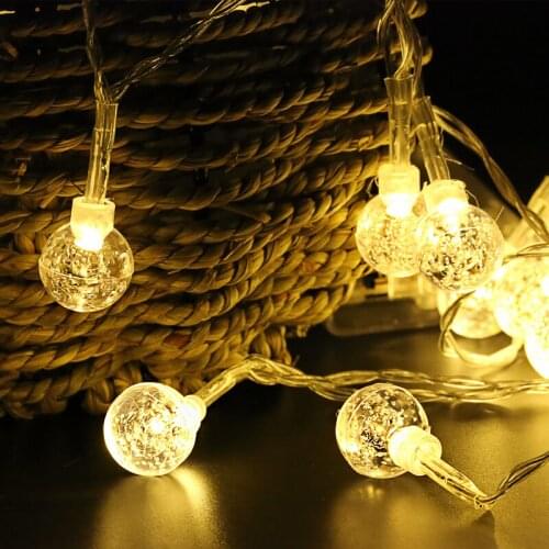 LED Battery USB 110-220V Garland Rattan Ball Water Beads Drop String led Party Patio Christmas Wedding Decoration Fairy Lights